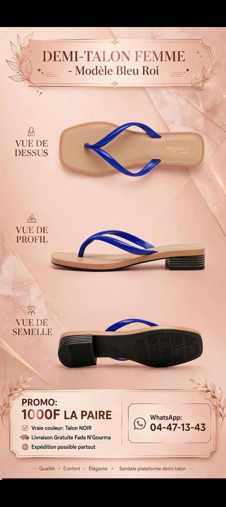 Chaussures demi talon pour Femmes 